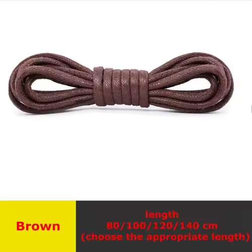 Wax Round Shoelaces for Boots and Dress Oxford Shoes Cotton Waterproof ShoeLaces Solid Polyester Rope Tie Long  80/100/120/140cm - Image 15