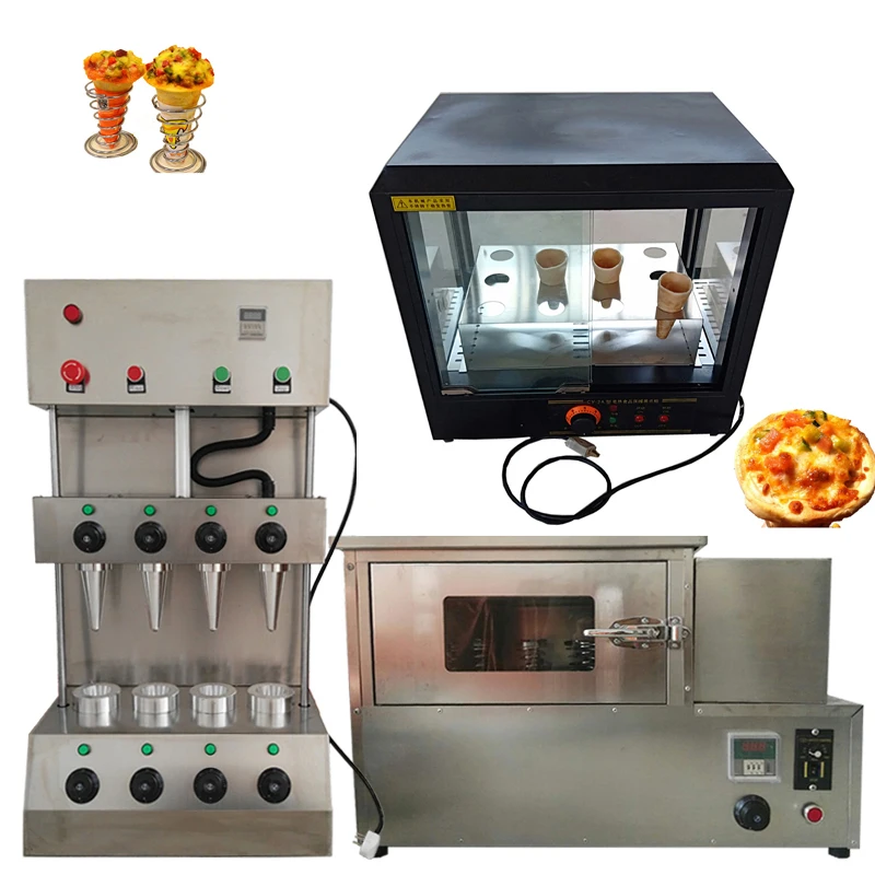 Muschel form Pizza kegel hersteller machen Maschine mit Ofen Vitrine optional