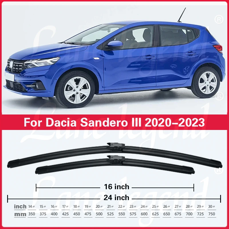 For Dacia Sandero III 2020-2023 Streetway Renault Logan Taliant Front Wiper Blades Window Windscreen Windshield Car Accessories