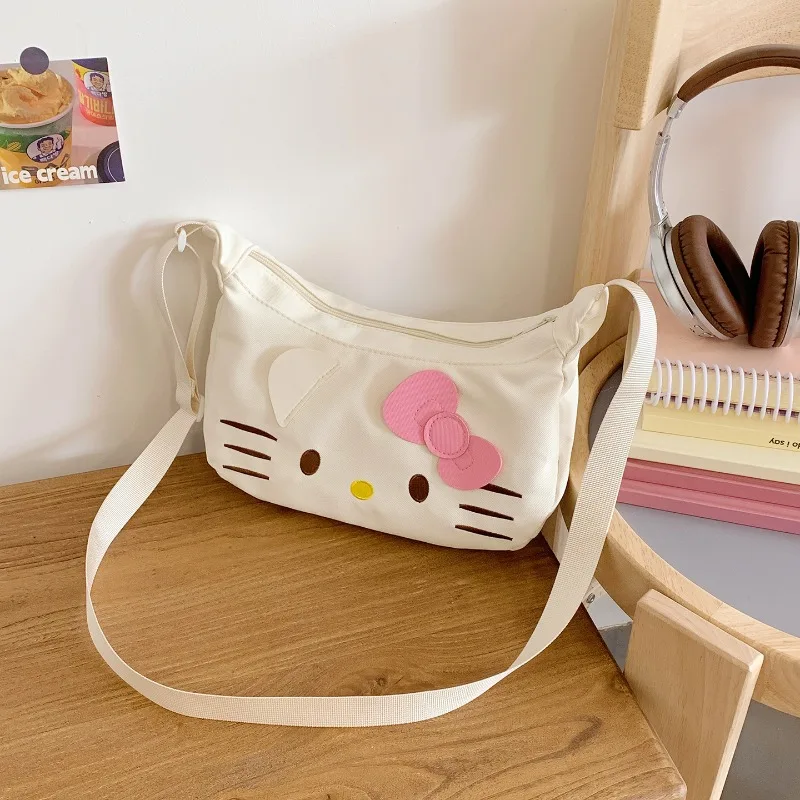

Hello Kitty Storage Bag Cute Anime Women Accessories Versatile Decorative Supplies Single Shoulder Student Girl Gift Wholesale