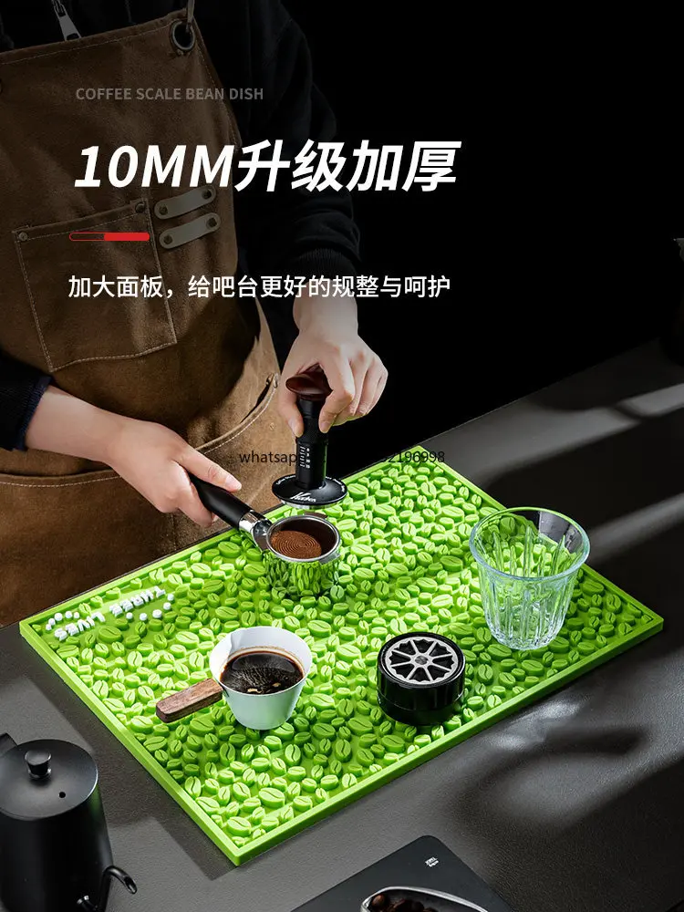 Coffee Bar Mat, Silicone Non-slip Mat, Milk Tea Drain Coffee Machine Pvc Mat, Household Accessories, Shock Absorption Coaster