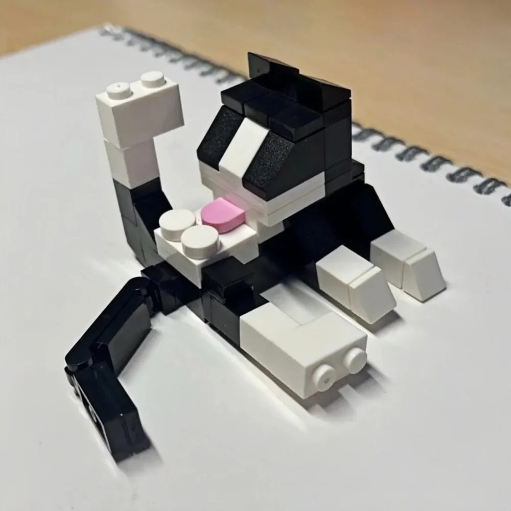 

Набор фигурок милых кошек серии Cute Cat: MOC-конструктор из кирпичиков для самостоятельной сборки, игрушки для детей, подарок