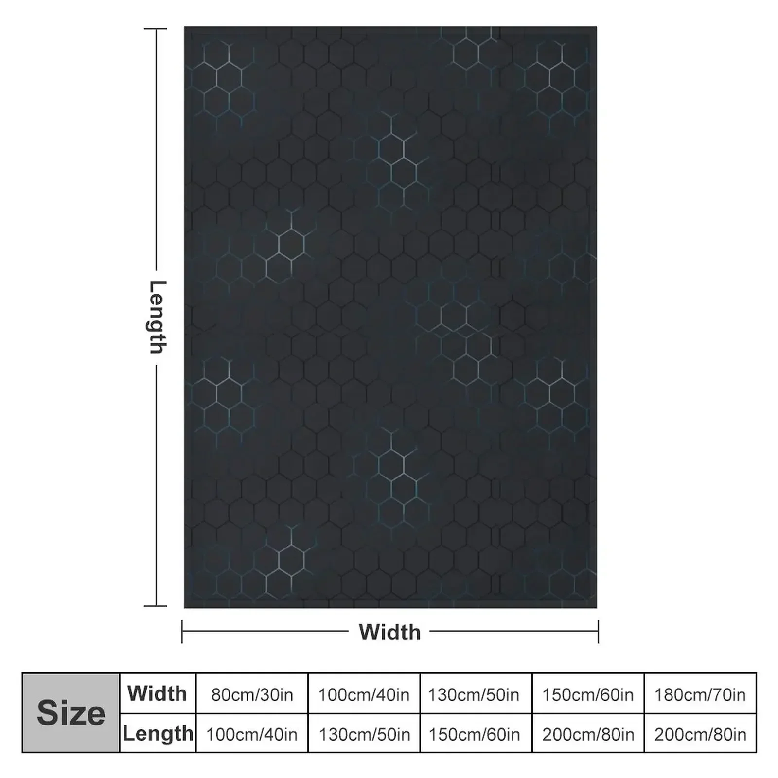 Futuristic honeycomb Throw Blanket couch cozy soft plush fuzzy picnic outdoor blanket