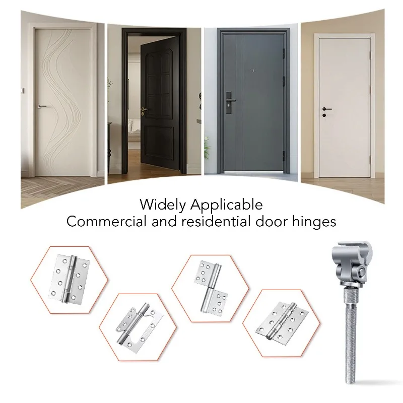 Adjustable Door Hinge Wrench, Hinge Alignment Tool for Door Gap Screws, Indoor & Outdoor Doors