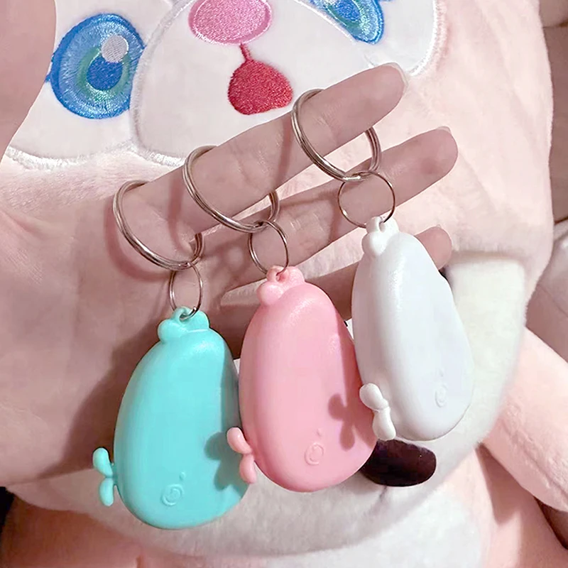 Mini Portable LED Flashlight Keychain Pendant Cartoon Whale Anti-Lost Keychain Creative Backpack Decoration Accessories Gifts