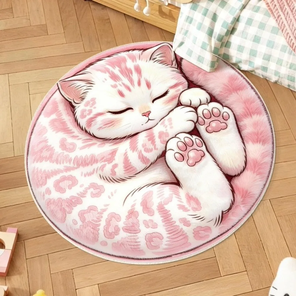Funny Soft Cat-Shaped Area Rug Anti-fouling Non-Slip Cartoon Carpet Lifelike Water-absorbing Home Decor Carpet Living Rooms