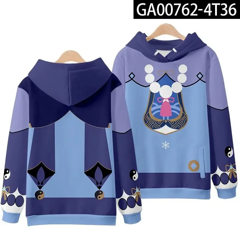 Game Genshin Impact Qiqi Cosplay Hoodie Women Men Harajuku Sweatshirt Y2k Streetwear Hip Hop Pullover Hooded Jacket Outerwear