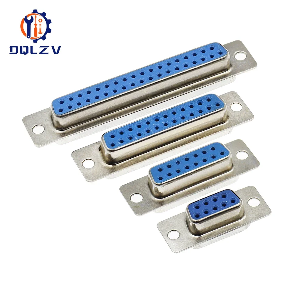 5PCS D-SUB 9 15 25 37 Pin Male Female Solder Type Connector DIP Straight Mount Serial Port Adapter 2 Rows DB9 DB15 DB25 DB37