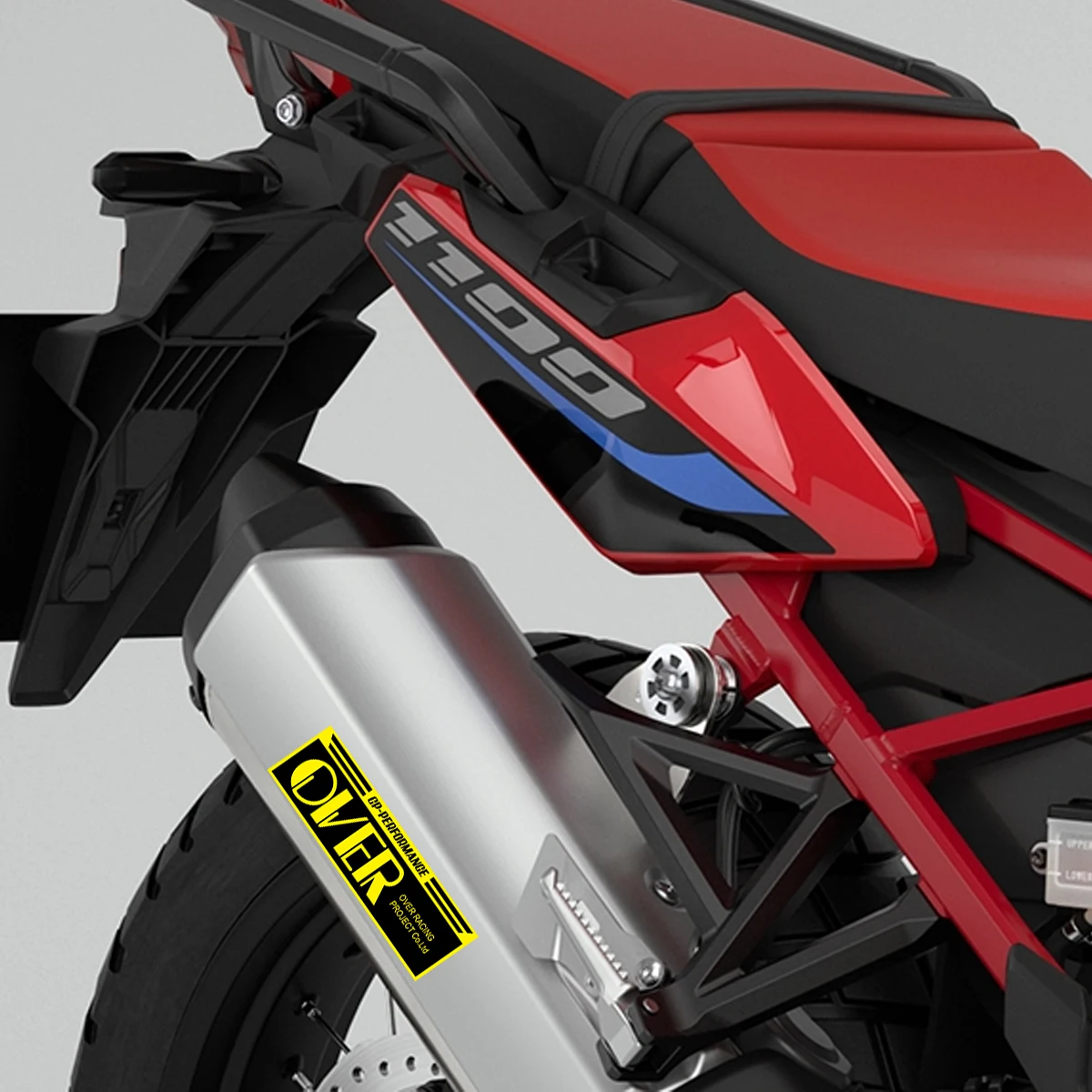OVER Racing Exhaust Pipe High Temperature Resistant Sticker Motorcycle Modified Waterproof Decorative Exhaust Decal