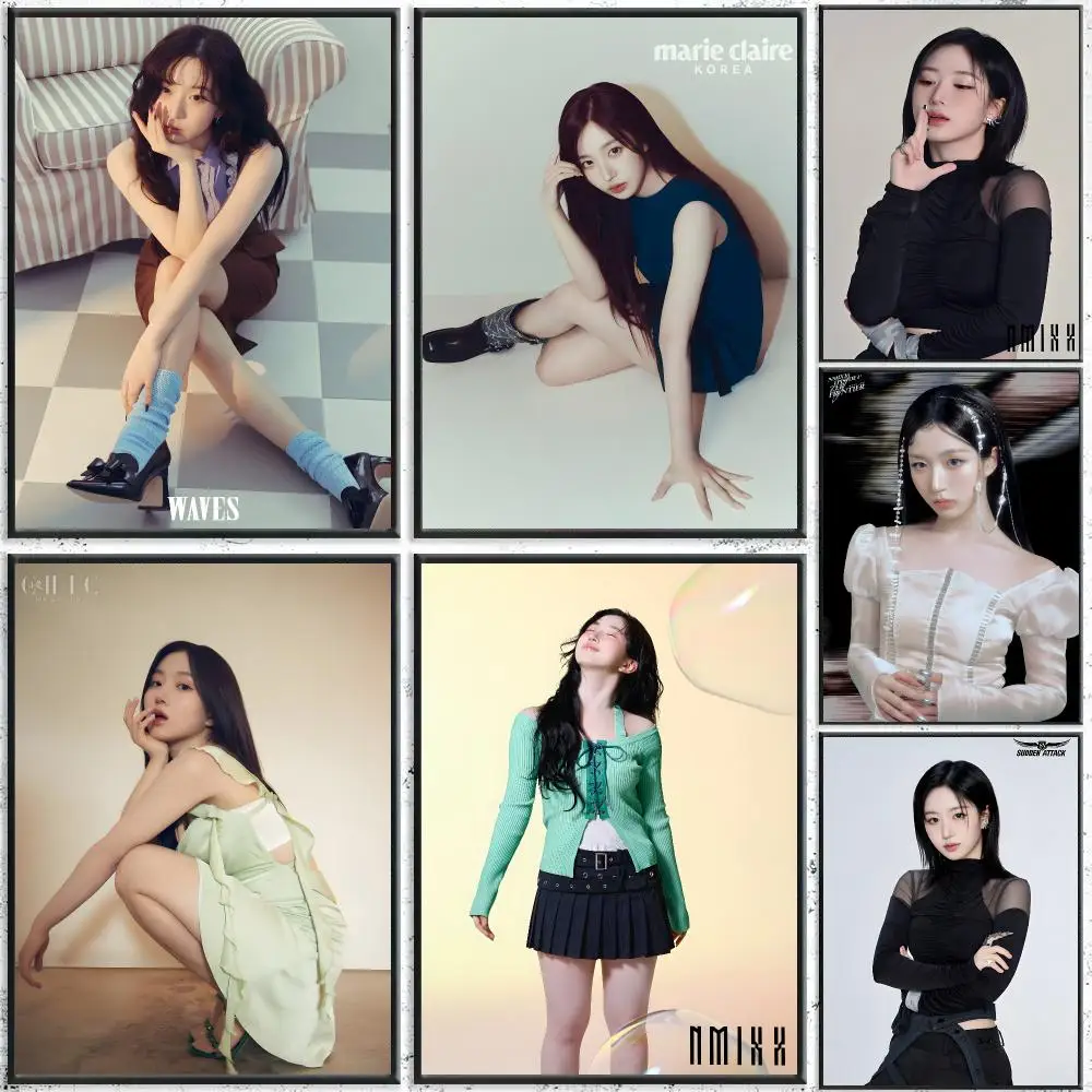 K-pop Idol Haewon Poster Self-Adhesive Waterproof Wall Stickers Coffee Bar Home Wall Decor