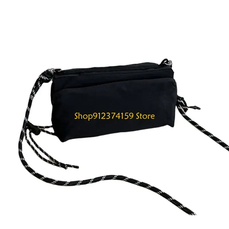 

G5AE Waterproof Nylon Crossbody Bag for Women Men Trendy Water Bottle Bag Crossbody Purse with Adjustable Strap Slings Bag