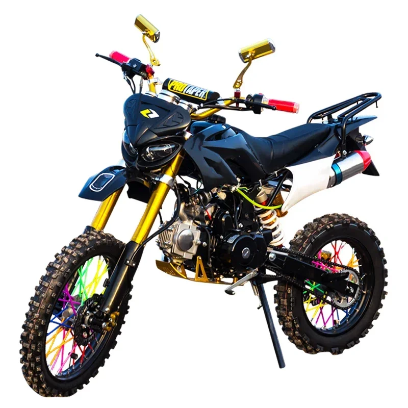 

Gasoline Motorcycles 125CC Kick and Electric Start Off Road Dirt Bike Adult 17/14inch Wheel Dirt Bike 428 Chain drive 4 Stroke