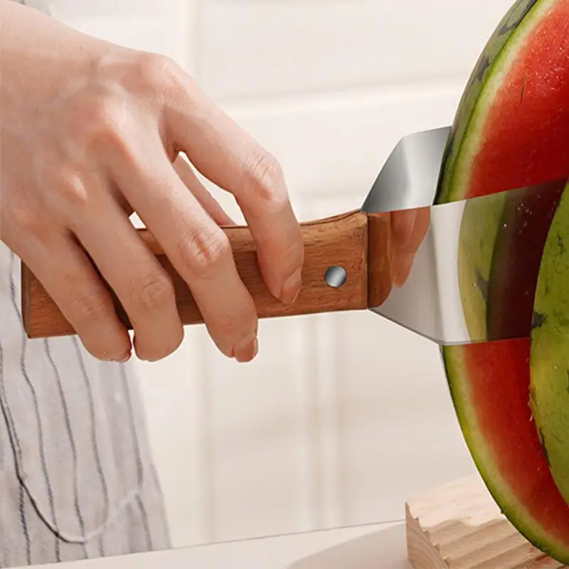 Wassermelone Cutter Slicer Edelstahl Wassermelone Cube Cutter Sichere Wassermelone Obst Cutter Werkzeug Für Küche Gadget