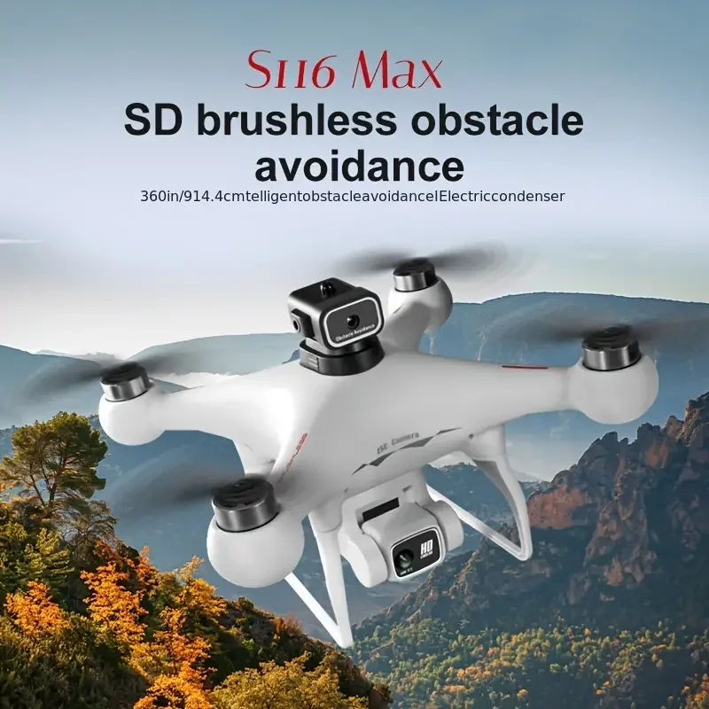 

S116 4k HD Dual Camera Wifi Fpv Optical Flow Positioning Obstacle Avoidance Brushless Rc Quadcopter, Christmas and New Year Gift