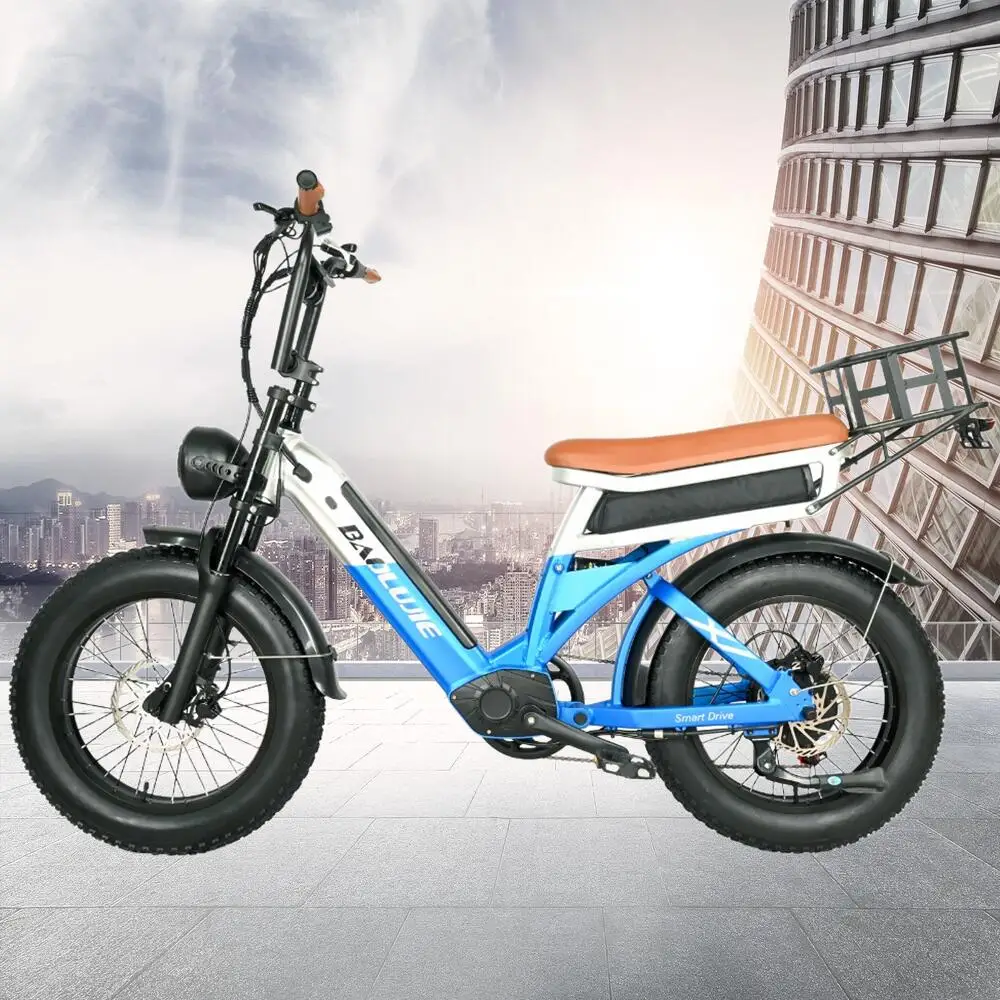 

Powerful 1200W Fat Tire Mountain Electric Motorcycles Bike 20-Inch Thick Tires, 48V 30AH Removable Battery, 75-Mile Range