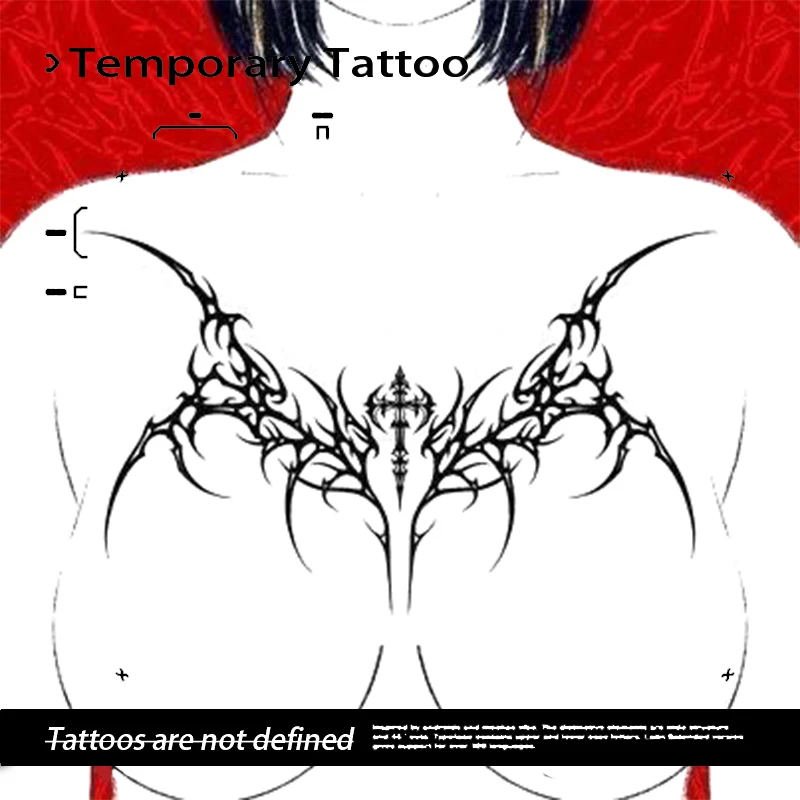 

Temporary Tattoos Dark Gothic Cross Thorns Herbal Juice Tattoo Stickers Fake Tatto Charm Stickers for the Face Gift Punk Hotwife