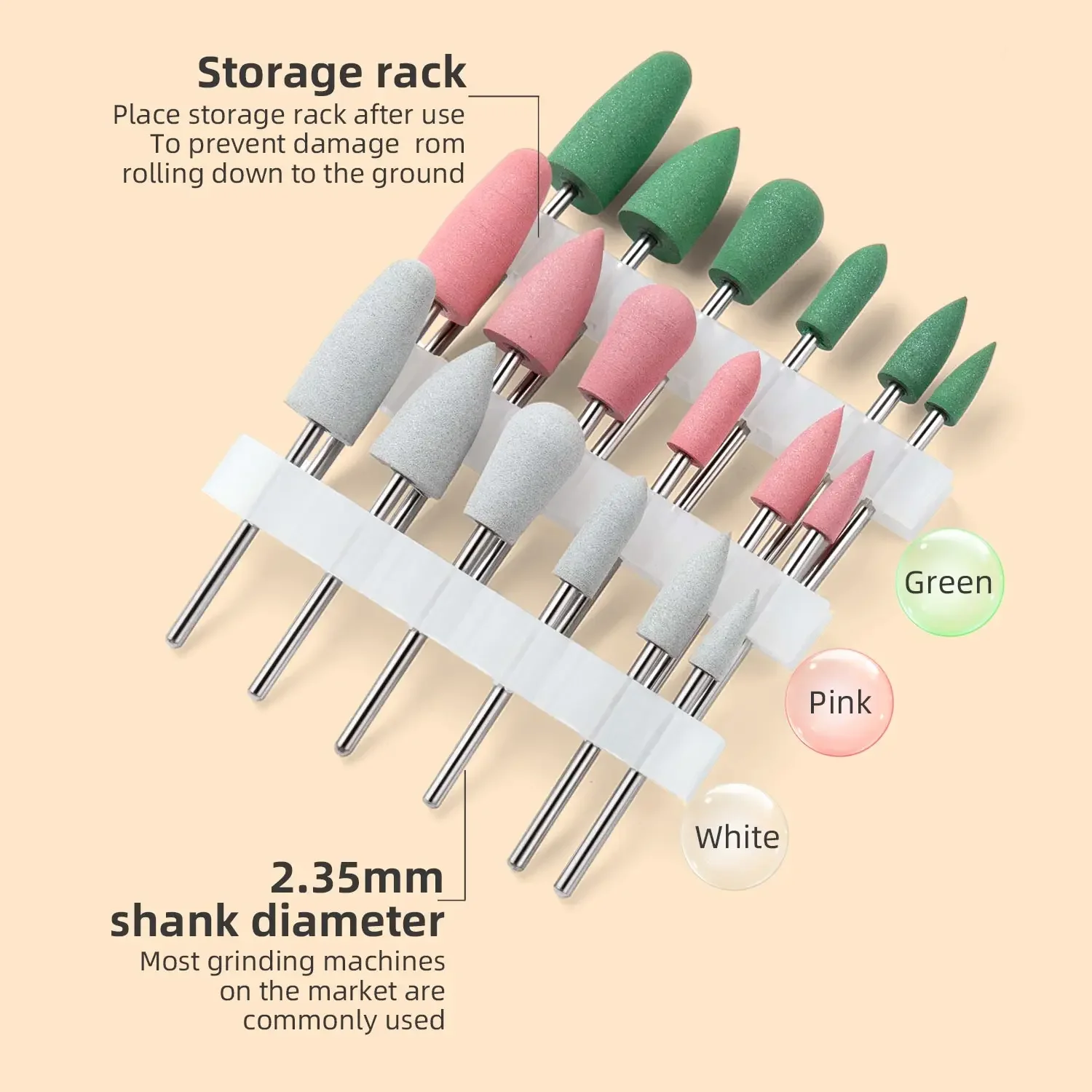 6pcs silicone Nail Drill Bit Rubber Manicure Drills Milling Cutter For Nails Remove Cuticle Gel Polish