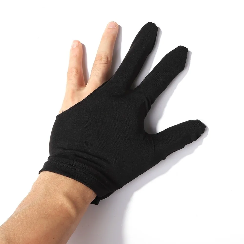 

Черные перчатки для снукера и бильярда, противоскользящие, легкие, многоразовые, дышащие, для игры с кием