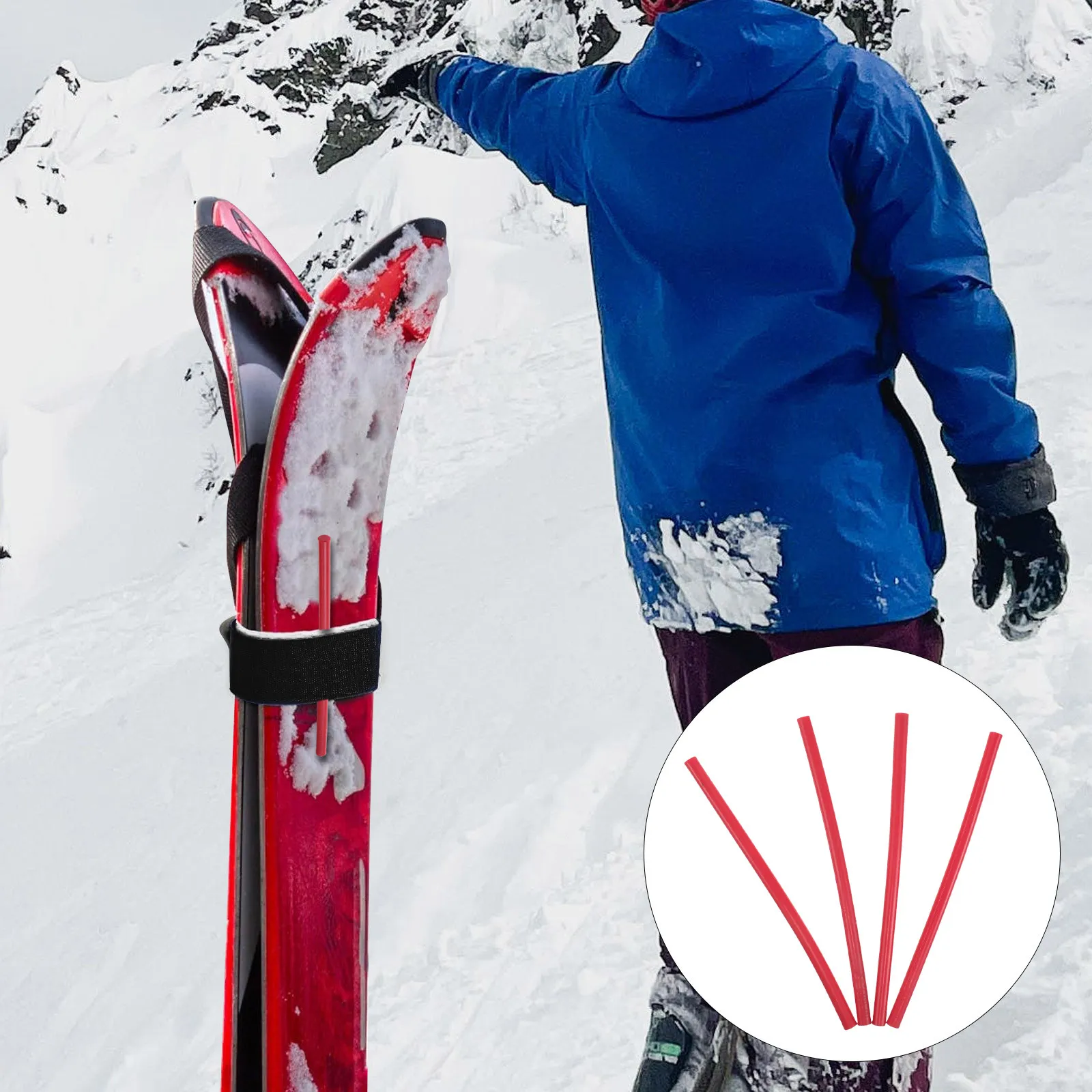 

4pcs Snowboard & Ski Base Repair Candles Wax Candles Repair Sticks for Ski Snowboard Tuning Equipment Skiing Accessories