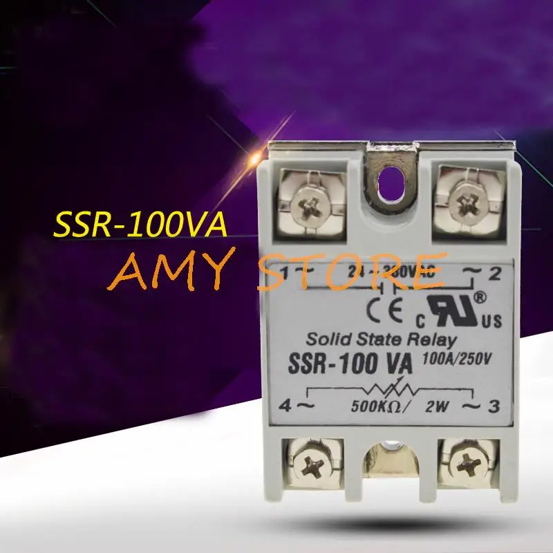 Твердотельное реле с регулируемым сопротивлением, SSR-100VA, 24-380 В переменного тока, 500 А, ком/2 Вт