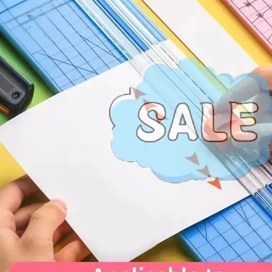 ∘Double Sided A4 Paper Cutter Mini Durable Safe Trimmer for Student School DIY Craft Gift Wrapping Paper Cutting Tool