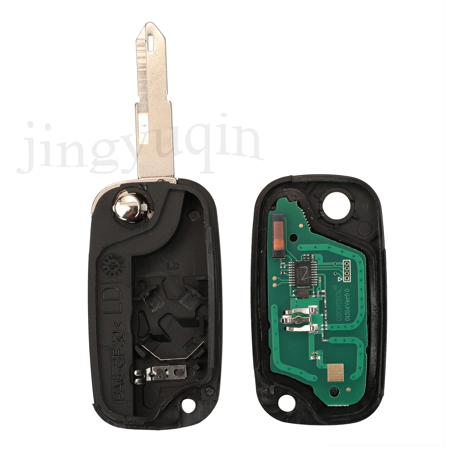 jingyuqin Upgrade Folding Remote Car Key For Renault Vivaro Traffic Master Kangoo Clio Dacia 2Buttons 433MHZ ID46 PCF7946 Chip