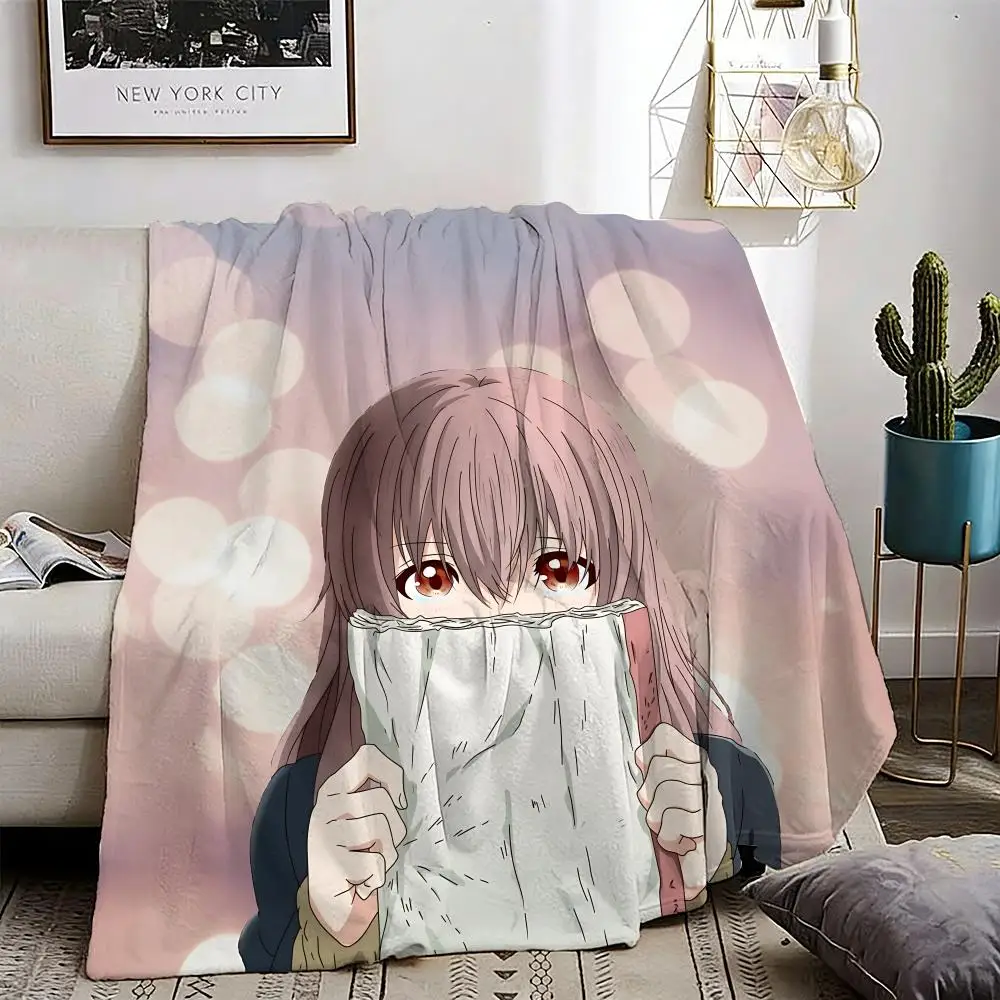 

A S-Silent V-Voice Throw Lightweight 240g Flannel Blanket Soft Skin-friendly for Summer Cooling