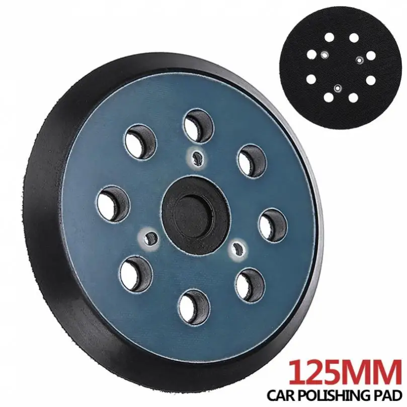 

1pc 5'' 125mm 8 Hole 3/4 Nails Hook Polishing Pad with Random Orbit Sander Replacement for Electric Grinder Car Sanding Discs