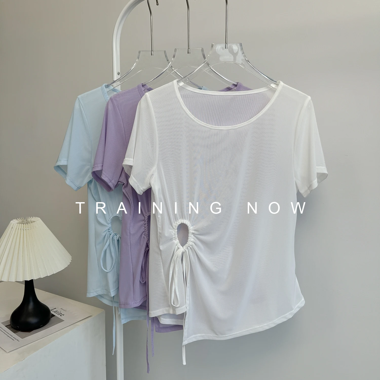 

Loose thin yoga suit short-sleeved shirt for women in summer breathable quick-drying running training tops sports fitness