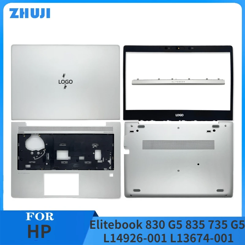 

New Laptop LCD Back Cover/Bezel/Palmrest/Bottom Case For HP Elitebook 830 G5 835 735 G5 L14926-001 L13674-001 Silvery