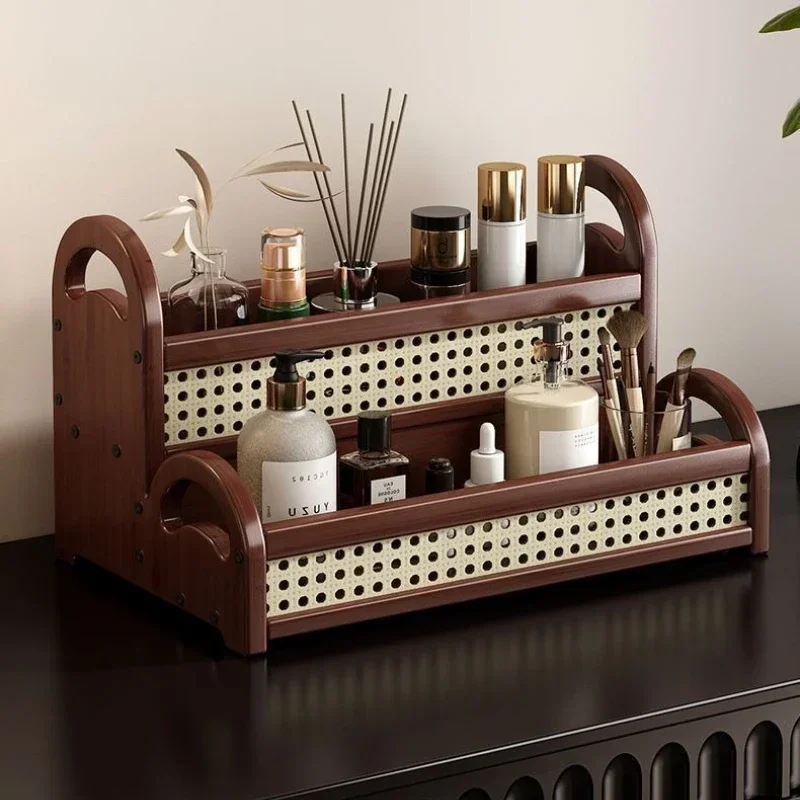 Multi-functional Retro French style dresser Nanzhu multi-layer cosmetic shelf storage and finishing rack