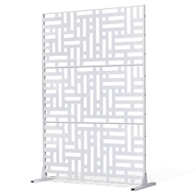Mampara Plegable, 120X50.8X193 Cm, Separador De Ambientes Exterior Independiente Con Soporte, Pantalla De Privacidad, Separador De Ambientes, Separador Decorativo De Acero Para Balcón, Terraza, Uso Interior, Jacuzzi, Blanco — -57%, 227.91€ Coupon, from 171.93€ – 57% descuento – €171.93