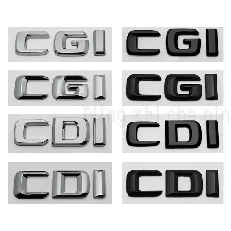 Emblema Lateral para Guardabarros de Coche, Adhesivo con Logotipo ABS CGI CDI, Insignia para Maletero Trasero para Mercedes Benz S350L E260L C200 W213 W204 W205 W207 SLK GLE