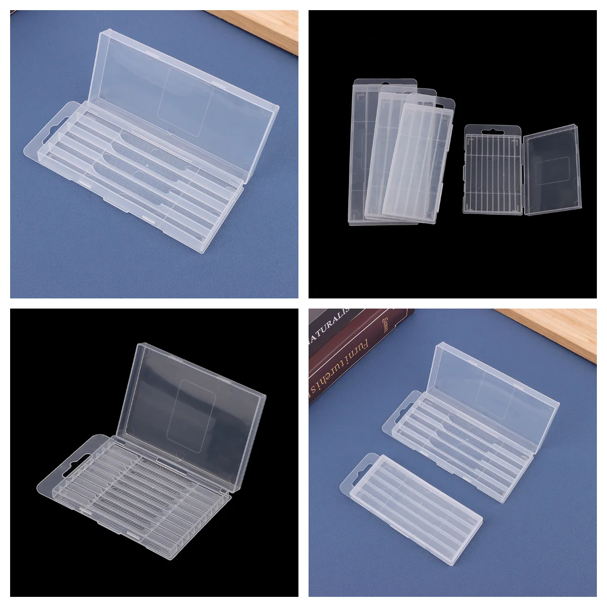 B*[PERU1 Twist Drill Empty Box Storage Box Toolbox Tool Accessories Woodworking Drill Bit 5/10 Hole Transparent Packaging Case