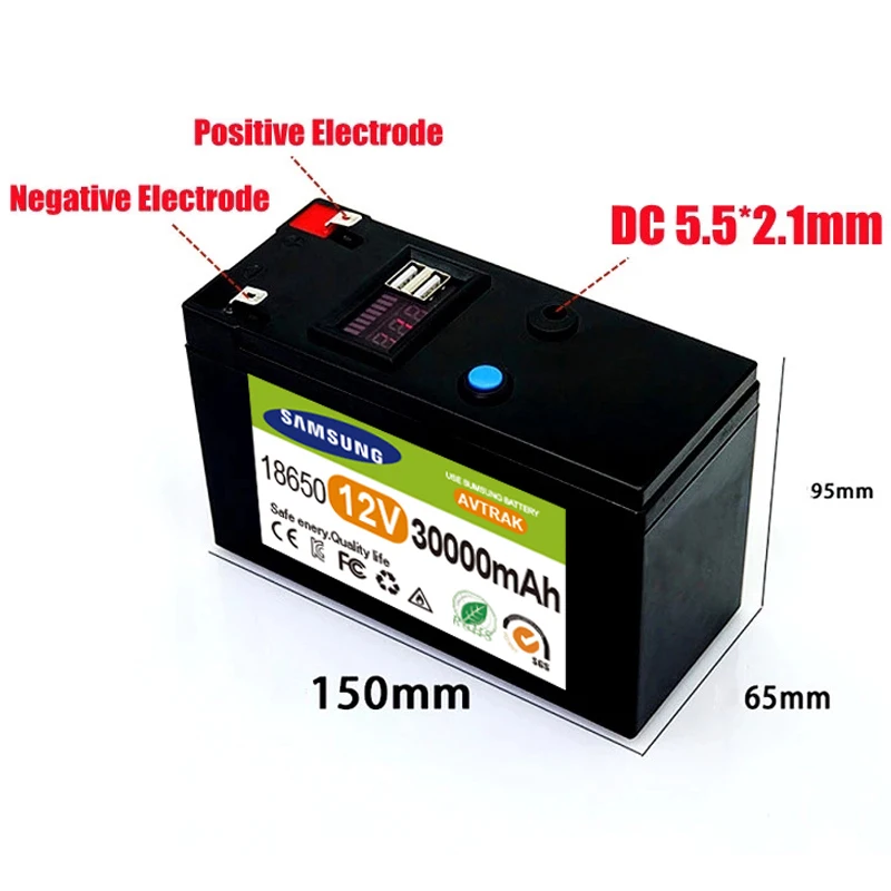 Brand new sprayer 12V 60Ah 3S6P built-in high current 60A BMS 18650 lithium battery pack for electric vehicle battery