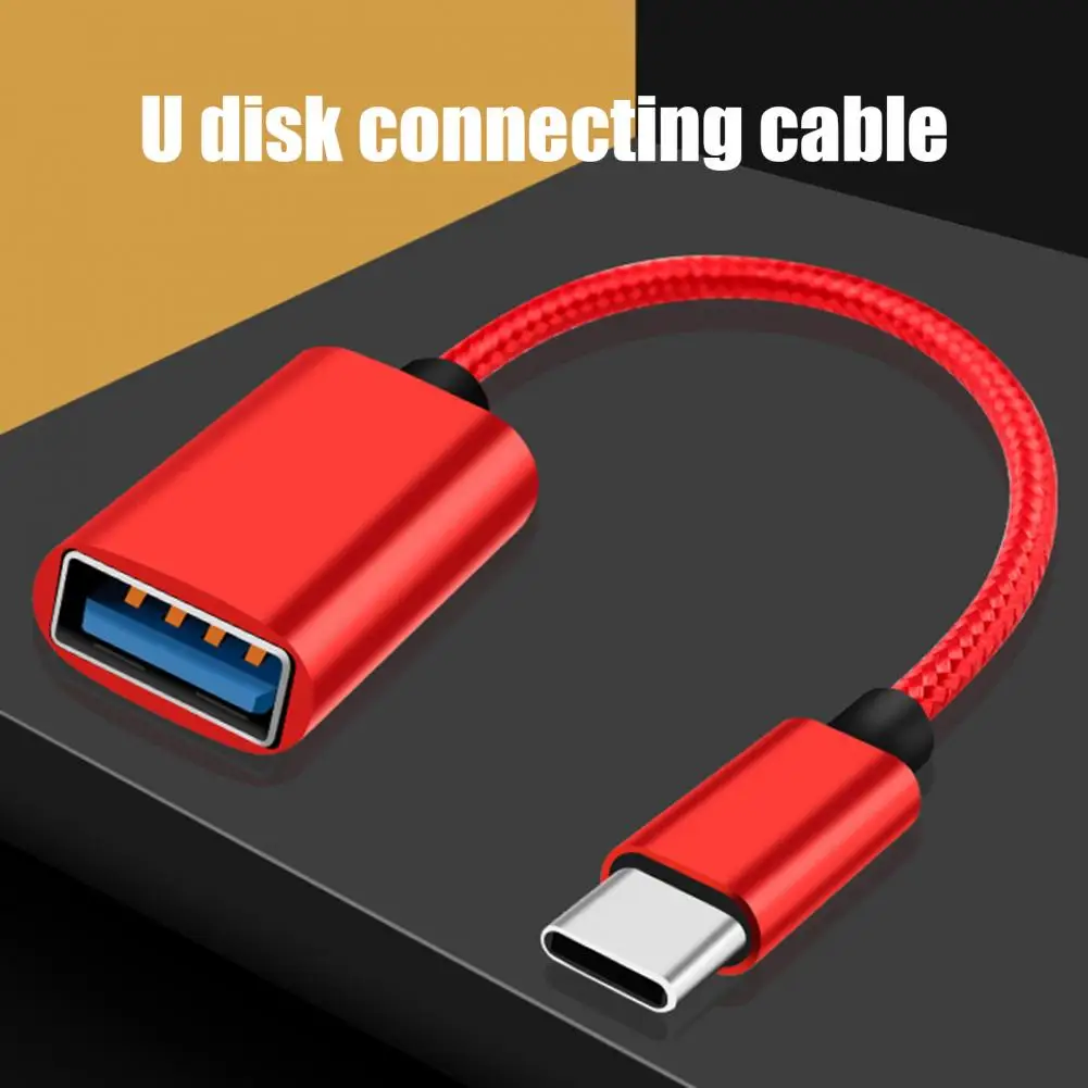 Nylon OTG Braided Adapter Cable USB Data Micro U Disk Cable