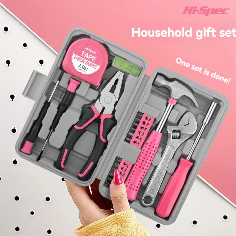 Home Gift Tool Set Wire Cutters Straight Cross Screwdriver Measuring Tape Wrench Repair Tool Set