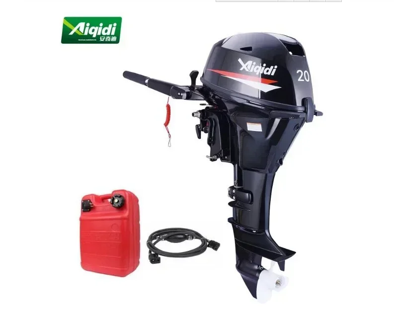 AIQIDI F20 Electric Start Tiller Control With Short Shaft Gasoline Motor Outboard Sail