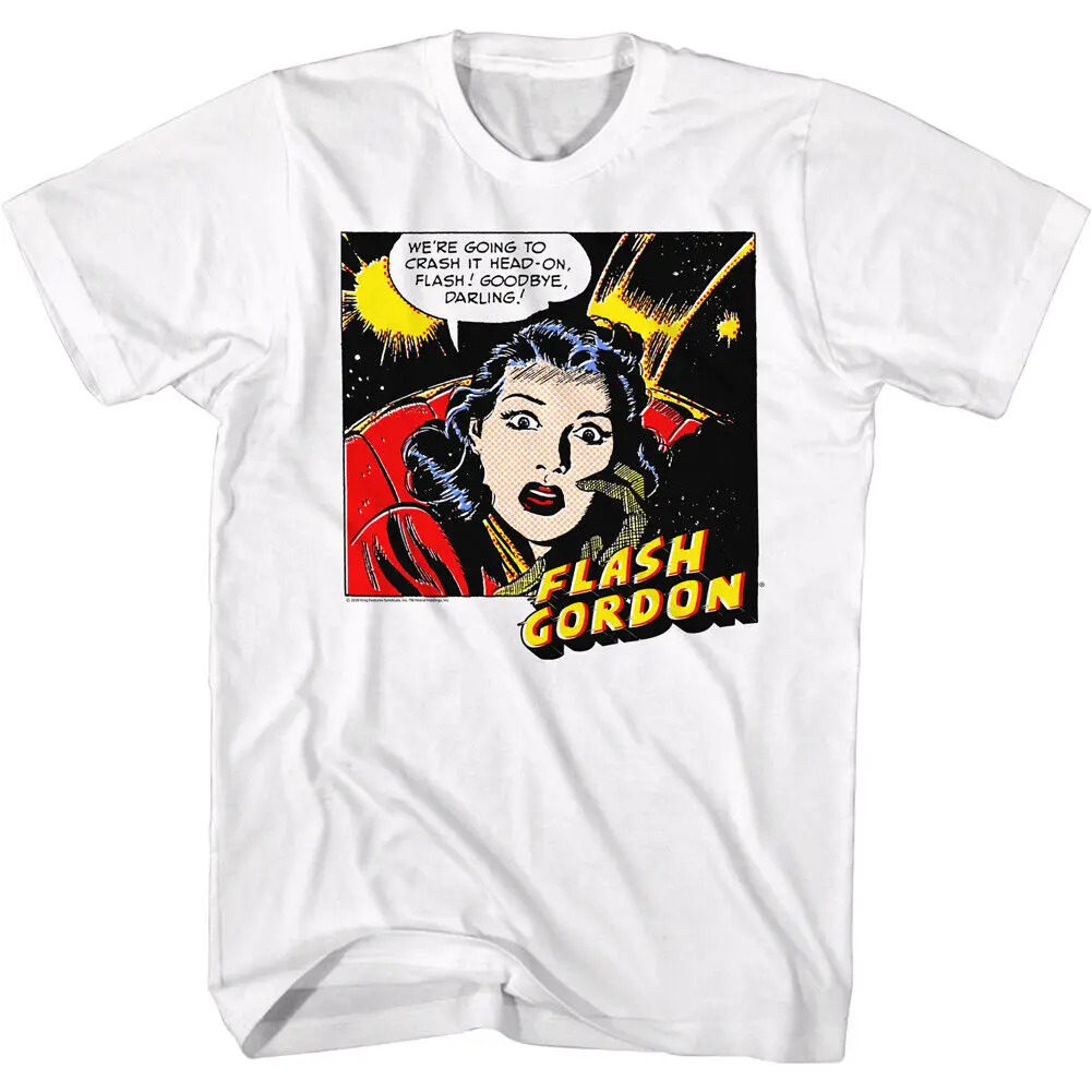 Flash Gordon Classic 80's Movie Dale Arden We're Going To Crash Men's T Shirt