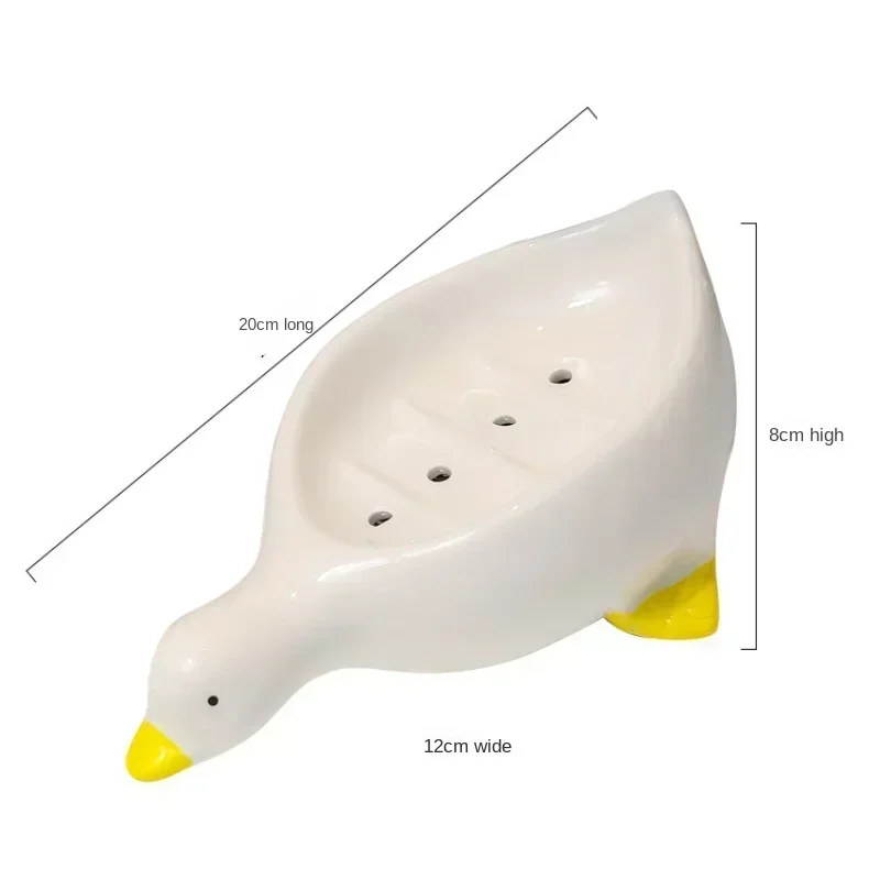 Soap Box Little Yellow Duck Soap Box Cute Toilet Perforated Storage Shelf Storage Body Cleansers