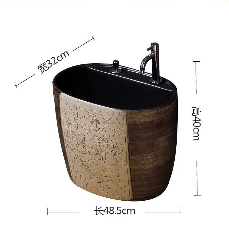 

Bathroom retro mop pool balcony outdoor outdoor courtyard pier ceramic art cloth mop basin