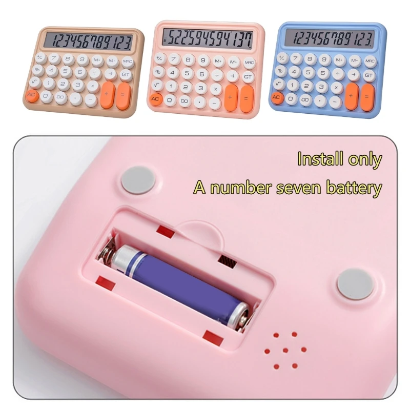 Настольные калькуляторы с большим 12-значным ЖК-дисплеем и большой механической кнопкой