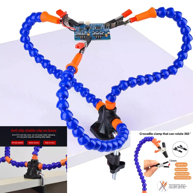 

Table Clip Soldering Stand Welding PCB Holder Flexible Arm Soldering Tool Multi Soldering Helping Third Hand Tool