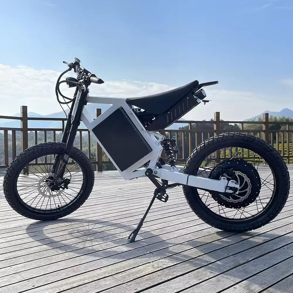CS20 Electric Bicycle 5000-15000 Watt QS Motor Road Bomber Ebike 72V Battery Single Speed Long Seat 12000 Watt Electric Bike
