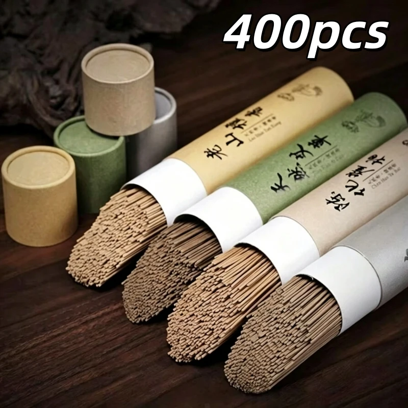 400 bâtonnets d'encens en bois de santal naturel pour la maison, bâtonnets d'encens pour cérémonie de bénédiction, prière, encens bouddhiste, armoise, bois de santal, bois d'agar