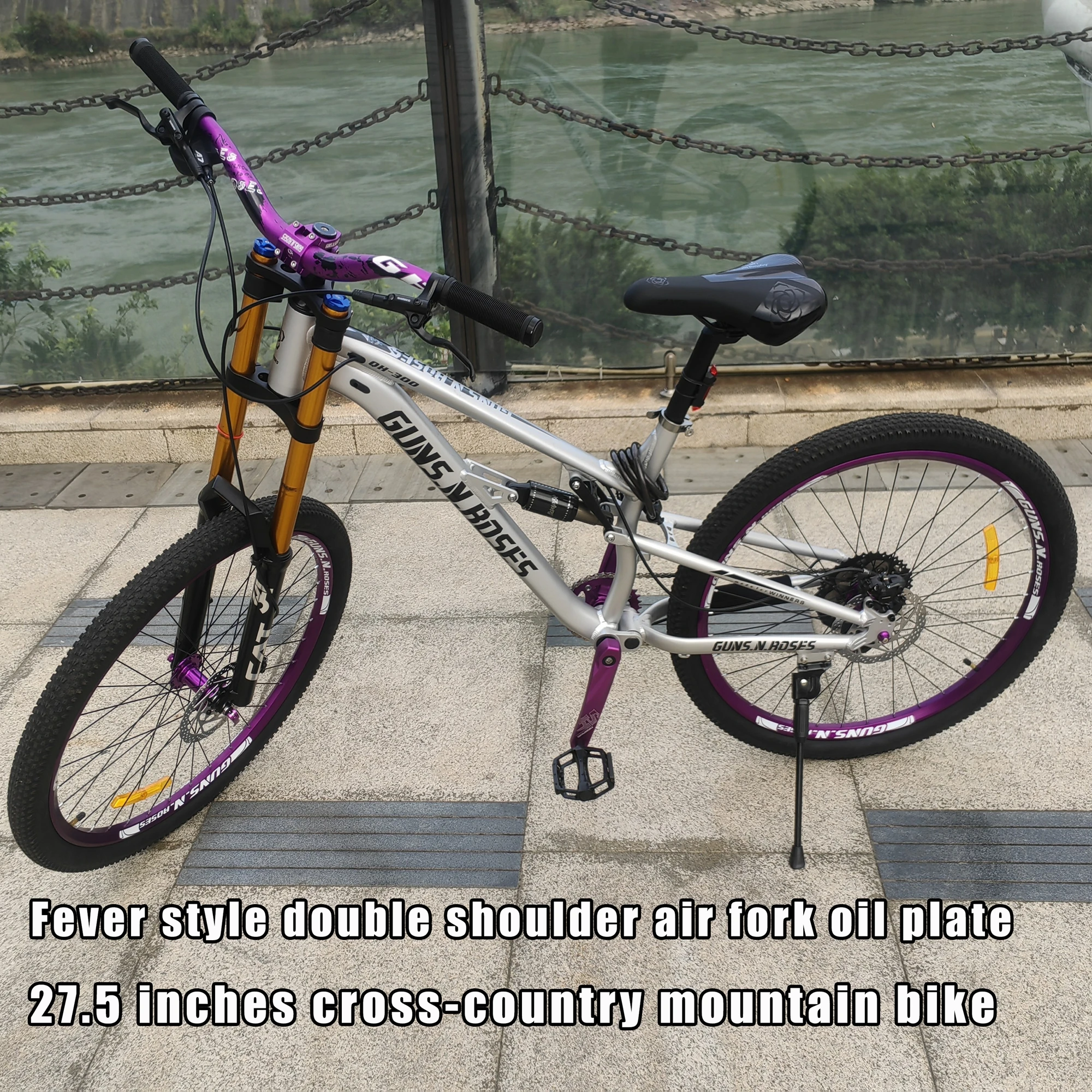 

Горный велосипед 27,5 дюймов с воздушной вилкой, гидравлическими дисковыми тормозами, 10 скоростями, для кросс-кантри и даунхилла, 120 кликов, для уличной езды