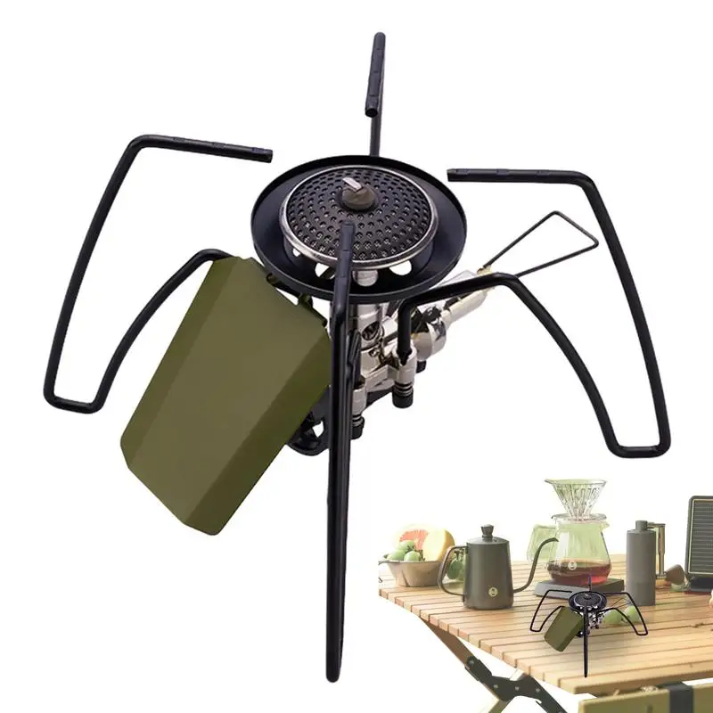 

Folding Camp Stove Foldable Cassette Furnace Portable Cooking Stove Foldable Wild Barbecue Stove Powerful Camping Burner For