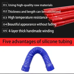 Blue turbo intake pipe ID16-110mm flexible hose connection pipe radiator hose high temperature resistant hose radiator rubber ho