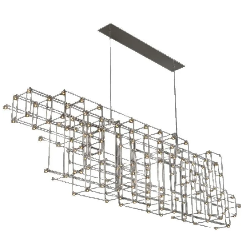 

Office chandelier creative exhibition hall front desk bar living room light rectangular gypsy star firefly