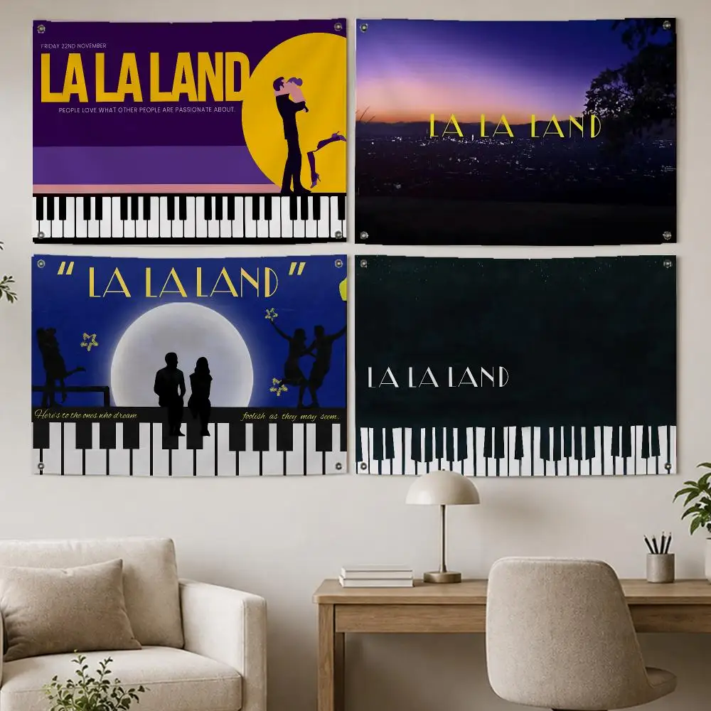 Bold Movie La La Land Flags Room Home Decor Wall‑Hanging Art Banner, Outdoor for Bedroom Party Background Decoration